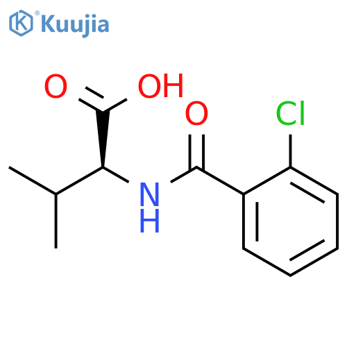 (2S)-2-(2-chlorophenyl)formamido-3-methylbutanoic acid structure