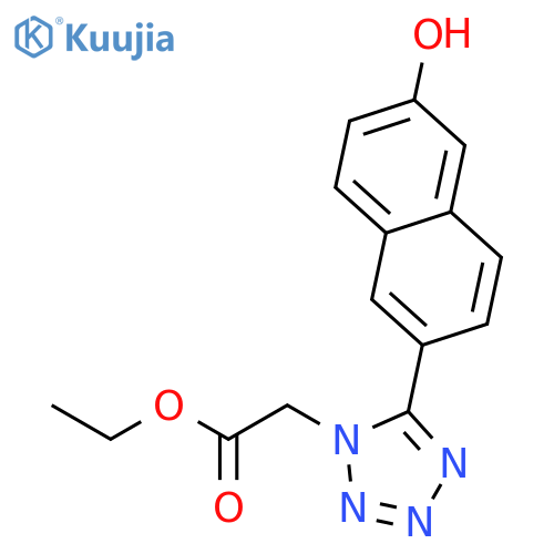1H-Tetrazole-1-acetic acid, 5-(6-hydroxy-2-naphthalenyl)-, ethyl ester structure