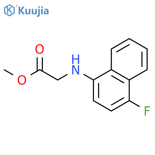 Glycine, N-(4-fluoro-1-naphthalenyl)-, methyl ester structure