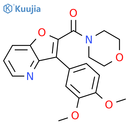 Morpholine, 4-[[3-(3,4-dimethoxyphenyl)furo[3,2-b]pyridin-2-yl]carbonyl]- structure