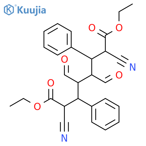 Octanedioic acid, 2,7-dicyano-4,5-diformyl-3,6-diphenyl-, diethyl ester structure