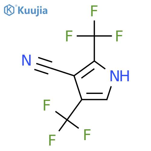 1H-Pyrrole-3-carbonitrile, 2,4-bis(trifluoromethyl)- structure