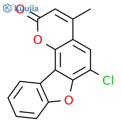 2H-Benzofuro[2,3-h]-1-benzopyran-2-one, 6-chloro-4-methyl- structure