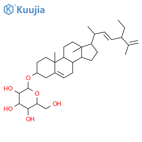 b-D-Glucopyranoside, (3b,22E,24S)-stigmasta-5,22,25-trien-3-yl(9CI) structure
