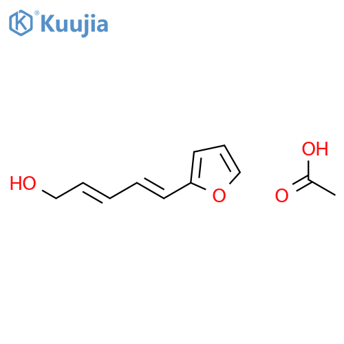 2,4-Pentadien-1-ol, 5-(2-furanyl)-, acetate structure