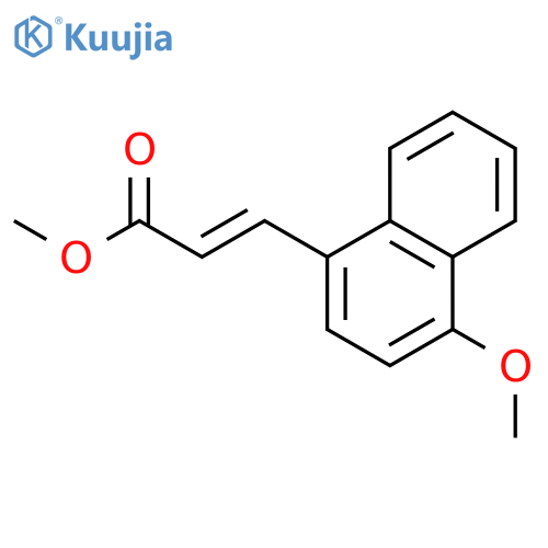 2-Propenoic acid, 3-(4-methoxy-1-naphthalenyl)-, methyl ester structure