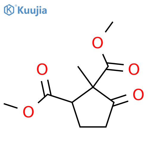1,2-Cyclopentanedicarboxylic acid, 1-methyl-5-oxo-, dimethyl ester structure