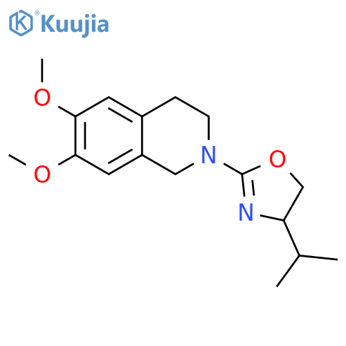 Isoquinoline, 2-[(4R)-4,5-dihydro-4-(1-methylethyl)-2-oxazolyl]-1,2,3,4-tetrahydro-6,7-dimethoxy- structure