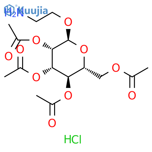 2-Aminoethyl 2,3,4,6-tetra-O-acetyl-a-D-mannopyranoside Hydrochloride structure