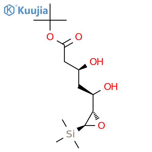 (3S,5R)-tert-butyl 3,5-dihydroxy-5-((2S,3S)-3-(trimethylsilyl)oxiran-2-yl)pentanoate structure