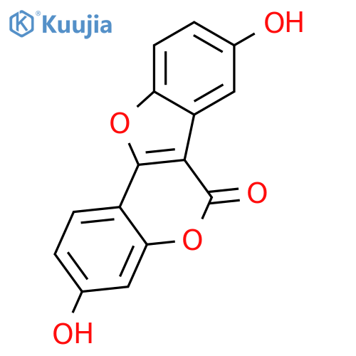 6H-Benzofuro[3,2-c][1]benzopyran-6-one, 3,8-dihydroxy- structure