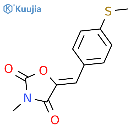 2,4-Oxazolidinedione, 3-methyl-5-[[4-(methylthio)phenyl]methylene]- structure