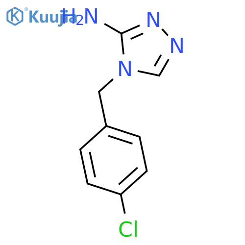 4H-1,2,4-Triazol-3-amine, 4-[(4-chlorophenyl)methyl]- structure