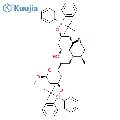 (1aS,3S,4S,4aS,5S,7S,8aR)-7-((tert-butyldiphenylsilyl)oxy)-4-(2-((2R,4R,6S)-4-((tert-butyldiphenylsilyl)oxy)-6-methoxytetrahydro-2H-pyran-2-yl)ethyl)-3-methyloctahydro-3H-naphtho[1,8a-b]oxiren-5-ol structure