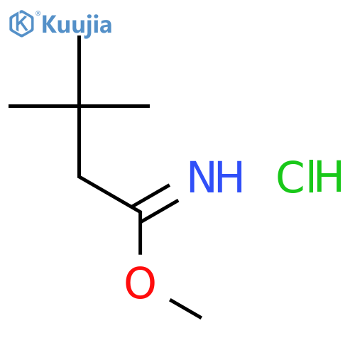 Butanimidic acid, 3,3-dimethyl-, methyl ester, hydrochloride structure