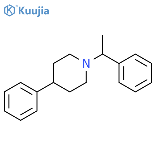 Piperidine, 4-phenyl-1-(1-phenylethyl)- structure