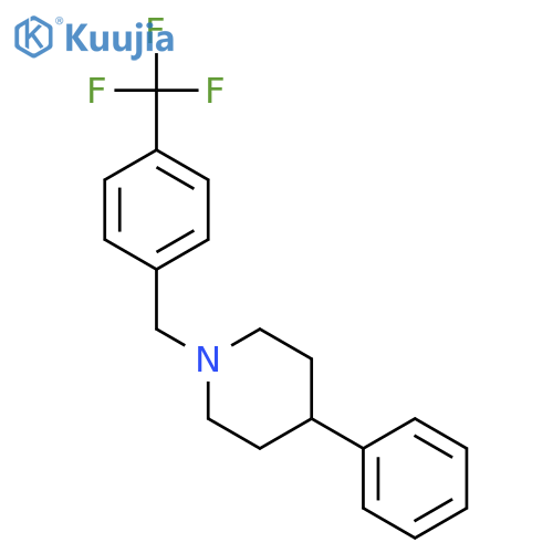 Piperidine, 4-phenyl-1-[[4-(trifluoromethyl)phenyl]methyl]- structure