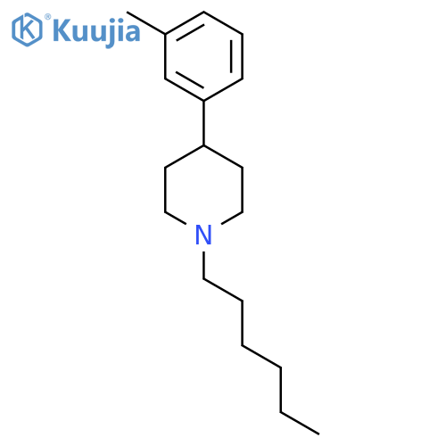 Piperidine, 1-hexyl-4-(3-methylphenyl)- structure