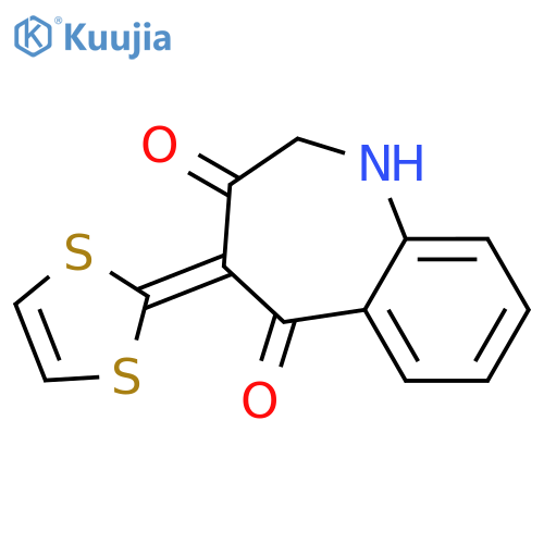 1H-1-BENZAZEPINE-3,5(2H,4H)-DIONE, 4-(1,3-DITHIOL-2-YLIDENE)- structure