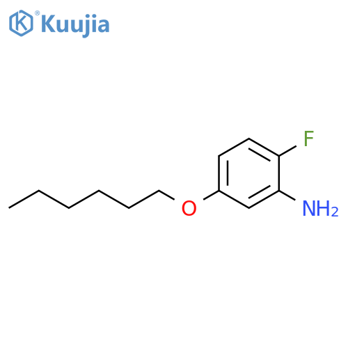 Benzenamine, 2-fluoro-5-(hexyloxy)- structure