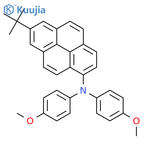 1-Pyrenamine, 7-(1,1-dimethylethyl)-N,N-bis(4-methoxyphenyl)- structure