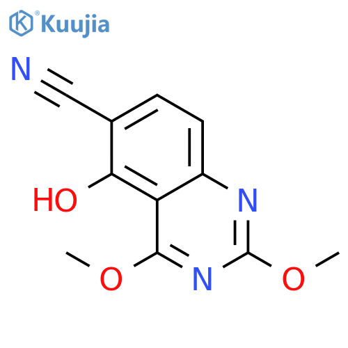 5-Hydroxy-2,4-dimethoxyquinazoline-6-carbonitrile structure