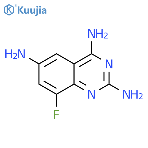 2,4,6-Quinazolinetriamine, 8-fluoro- structure