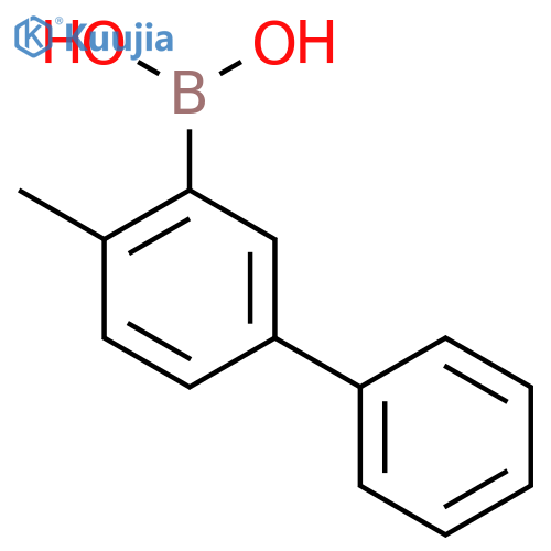 (2-methyl-5-phenylphenyl)boronic acid structure