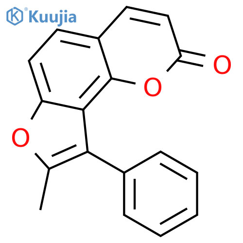 2H-Furo[2,3-h]-1-benzopyran-2-one, 8-methyl-9-phenyl- structure