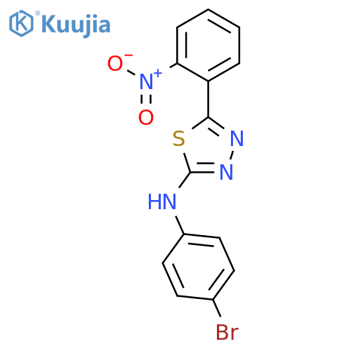 1,3,4-THIADIAZOL-2-AMINE, N-(4-BROMOPHENYL)-5-(2-NITROPHENYL)- structure
