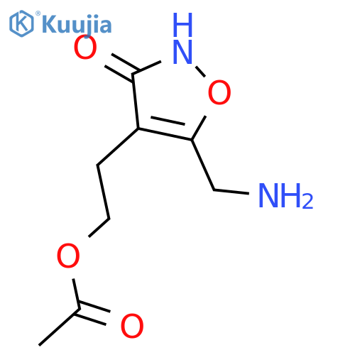3(2H)-Isoxazolone, 4-[2-(acetyloxy)ethyl]-5-(aminomethyl)- structure