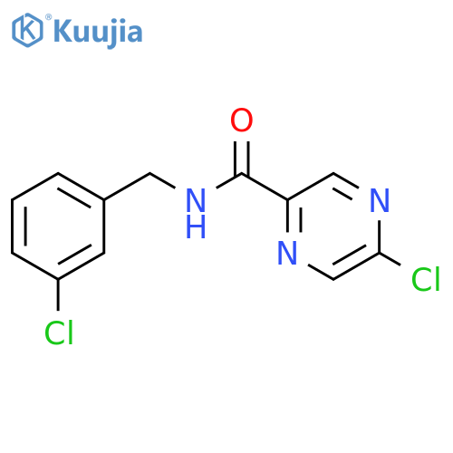 5-Chloro-N-(3-chlorobenzyl)pyrazine-2-carboxamide structure