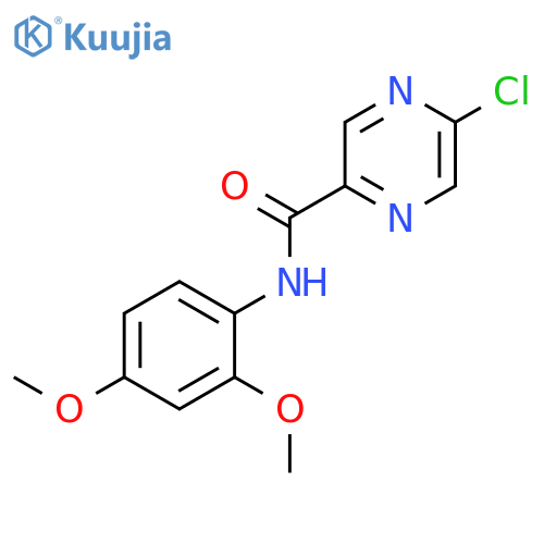 5-chloro-N-(2,4-dimethoxyphenyl)pyrazine-2-carboxamide structure