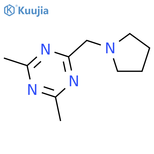 2,4-Dimethyl-6-[(pyrrolidin-1-yl)methyl]-1,3,5-triazine structure
