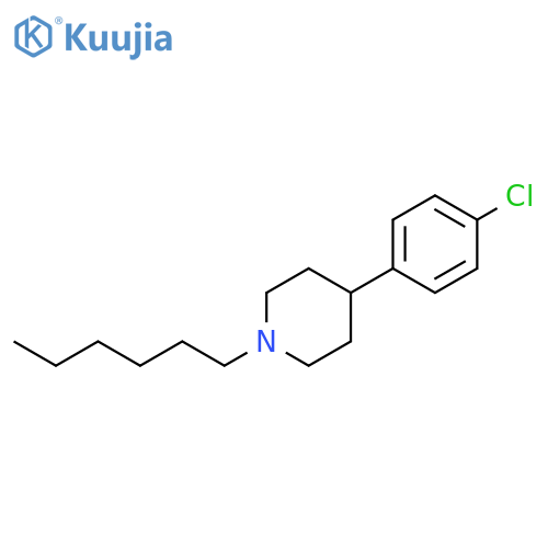 Piperidine, 4-(4-chlorophenyl)-1-hexyl- structure