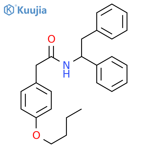 Benzeneacetamide, 4-butoxy-N-(1,2-diphenylethyl)-, (±)- structure