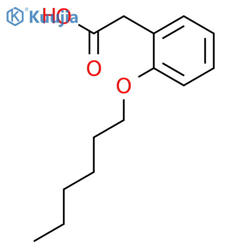 Benzeneacetic acid, 2-(hexyloxy)- structure