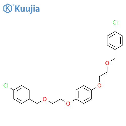 1,1'-[1,4-Phenylenebis(oxyethane-2,1-diyloxymethylene)]bis(4-chlorobenzene) structure