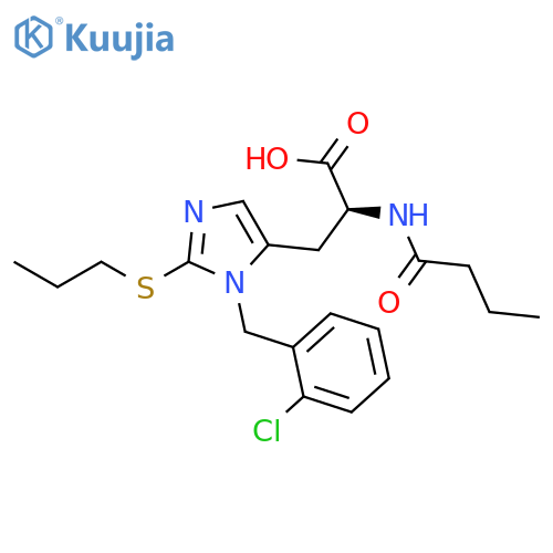 HISTIDINE, 3-[(2-CHLOROPHENYL)METHYL]-N-(1-OXOBUTYL)-2-(PROPYLTHIO)- structure