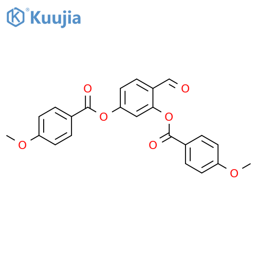Benzoic acid, 4-methoxy-, 4-formyl-1,3-phenylene ester (9CI) structure