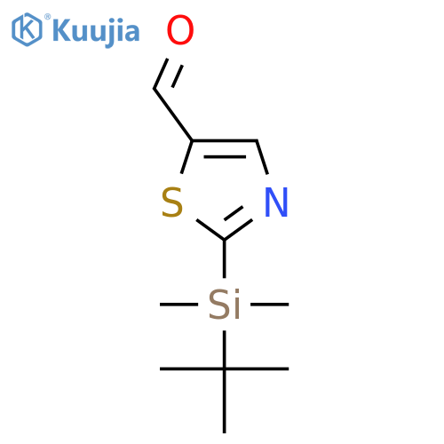 5-Thiazolecarboxaldehyde, 2-[(1,1-dimethylethyl)dimethylsilyl]- structure