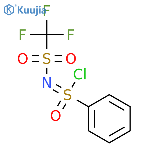 Benzenesulfonimidoyl chloride, N-[(trifluoromethyl)sulfonyl]- structure