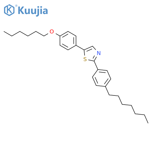 THIAZOLE, 2-(4-HEPTYLPHENYL)-5-[4-(HEXYLOXY)PHENYL]- structure