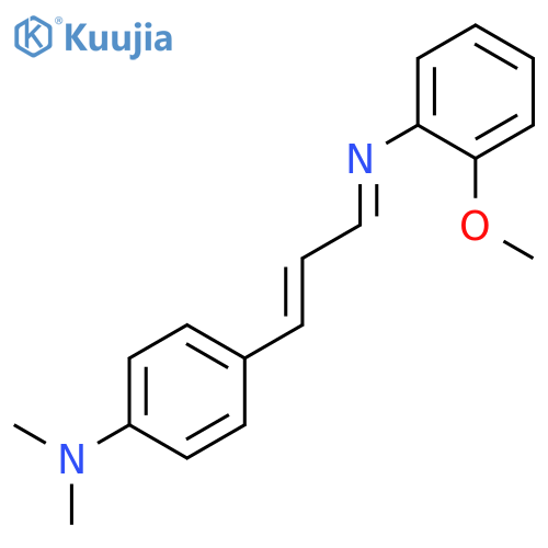Benzenamine, 4-[3-[(2-methoxyphenyl)imino]-1-propenyl]-N,N-dimethyl- structure