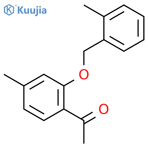 Ethanone, 1-[4-methyl-2-[(2-methylphenyl)methoxy]phenyl]- structure