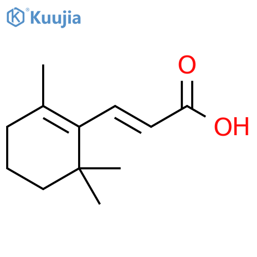 (2E)-3-(2,6,6-trimethylcyclohex-1-en-1-yl)prop-2-enoic acid structure