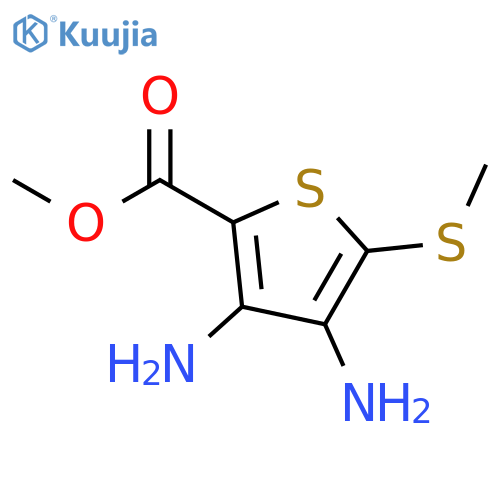 2-Thiophenecarboxylic acid, 3,4-diamino-5-(methylthio)-, methyl ester structure