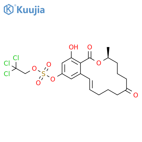 (S,E)-16-Hydroxy-3-methyl-1,7-dioxo-3,4,5,6,7,8,9,10-octahydro-1H-benzoc1oxacyclotetradecin-14-yl (2,2,2-trichloroethyl) Sulfate structure