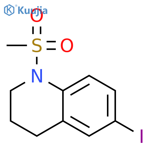 Quinoline, 1,2,3,4-tetrahydro-6-iodo-1-(methylsulfonyl)- structure
