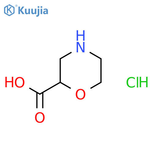 (2S)-morpholine-2-carboxylic acid hydrochloride structure